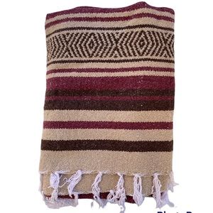 Falsa Blanket Made in Mexico, Mauve/Brown